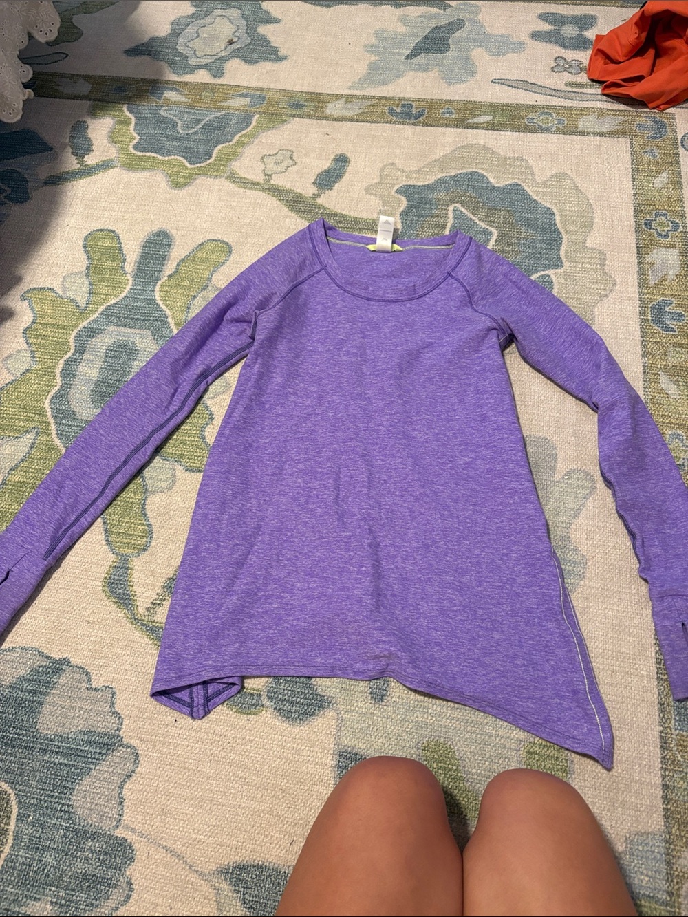 Girls' Long-Sleeve Purple Performance Top